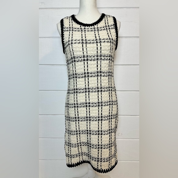 Tory Burch NWT $596 Sleeveless Linen Tweed Shift Dress Size Small Chanel - Picture 4 of 15